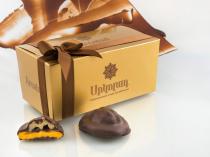 Chocolate coated dried peach with walnut, 210 g